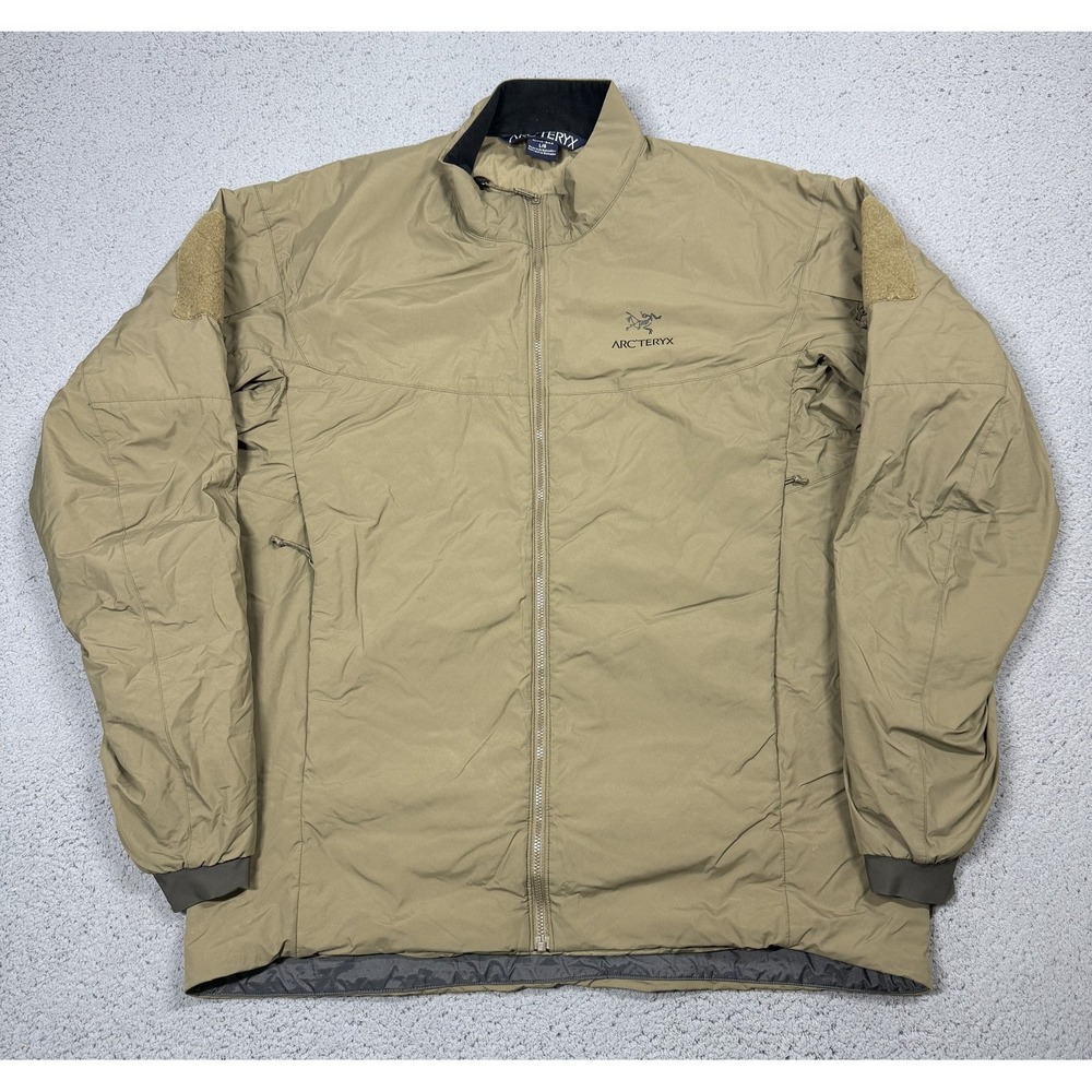 Arc'teryx Jacket Mens Large Beige Nylon Cold WX LT Windstopper Full Zip Outdoor